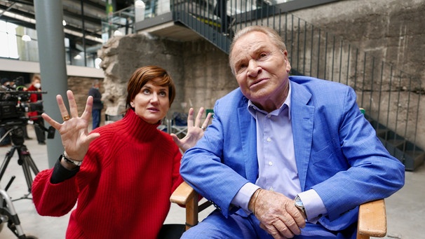 Fritz Wepper und Susanne Kellermann bei den Dreharbeiten. | Bild: BR/Susanne Kellermann